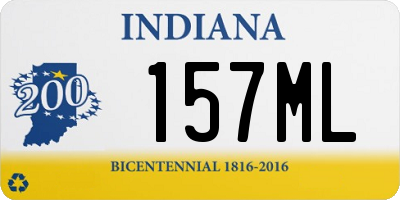 IN license plate 157ML