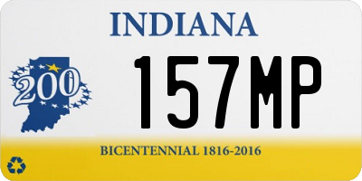 IN license plate 157MP