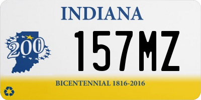 IN license plate 157MZ