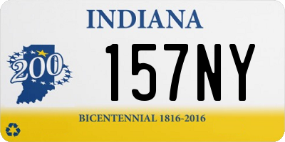 IN license plate 157NY