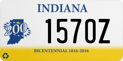 IN license plate 157OZ