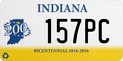 IN license plate 157PC