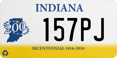 IN license plate 157PJ