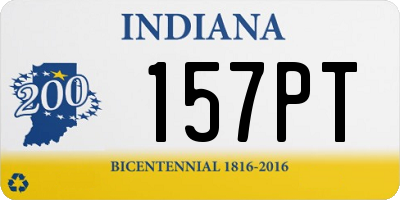 IN license plate 157PT