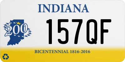 IN license plate 157QF