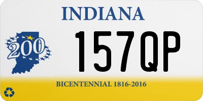 IN license plate 157QP