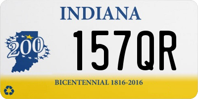 IN license plate 157QR