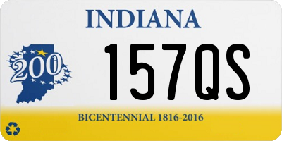 IN license plate 157QS