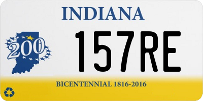 IN license plate 157RE