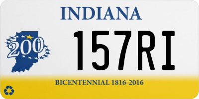 IN license plate 157RI