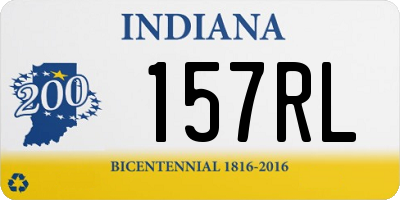 IN license plate 157RL
