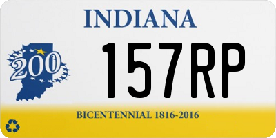 IN license plate 157RP