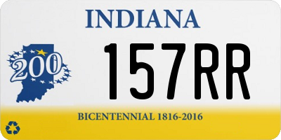 IN license plate 157RR