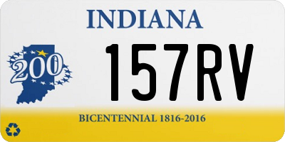 IN license plate 157RV