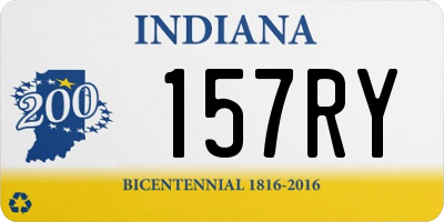 IN license plate 157RY