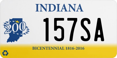 IN license plate 157SA