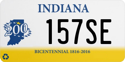 IN license plate 157SE