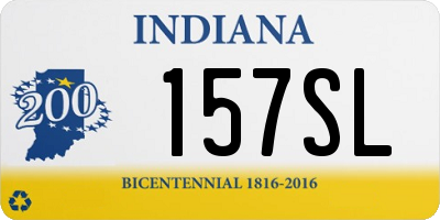 IN license plate 157SL