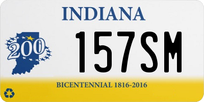 IN license plate 157SM