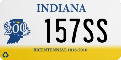 IN license plate 157SS