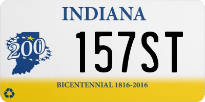 IN license plate 157ST