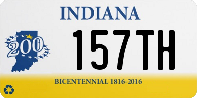 IN license plate 157TH