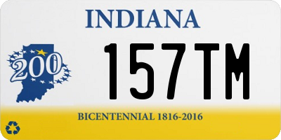 IN license plate 157TM