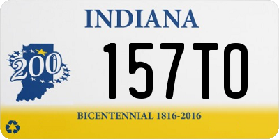 IN license plate 157TO
