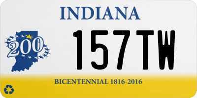 IN license plate 157TW