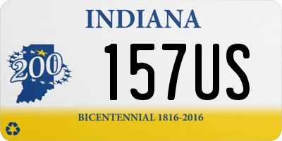 IN license plate 157US