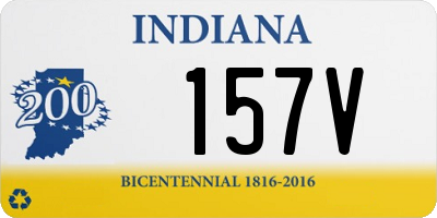 IN license plate 157V