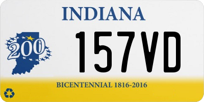 IN license plate 157VD