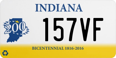 IN license plate 157VF