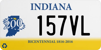 IN license plate 157VL