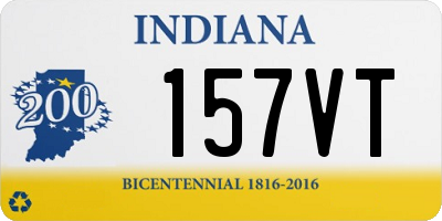 IN license plate 157VT