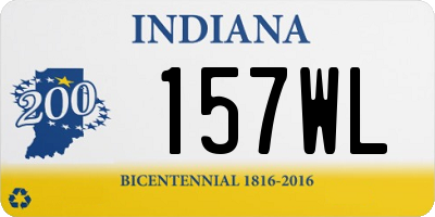 IN license plate 157WL