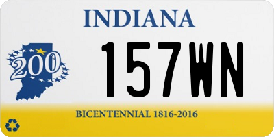 IN license plate 157WN