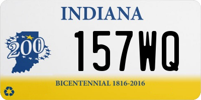 IN license plate 157WQ