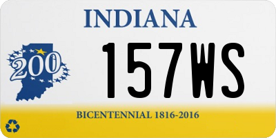IN license plate 157WS