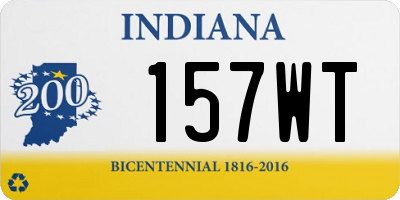 IN license plate 157WT