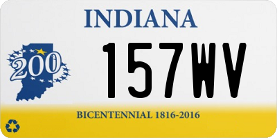 IN license plate 157WV