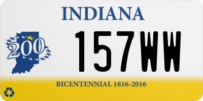 IN license plate 157WW