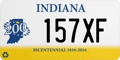 IN license plate 157XF