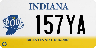 IN license plate 157YA