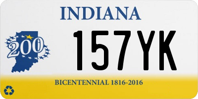 IN license plate 157YK