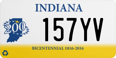 IN license plate 157YV