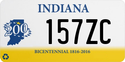 IN license plate 157ZC