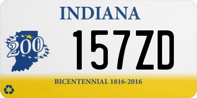 IN license plate 157ZD