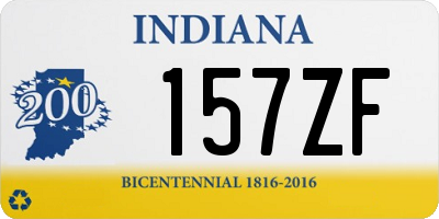 IN license plate 157ZF