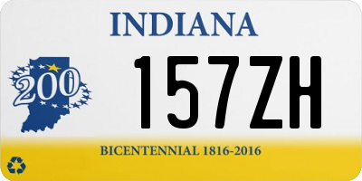 IN license plate 157ZH